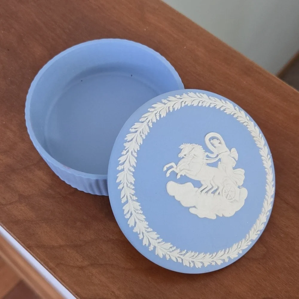 Wedgwood Blue Jasperware Trinket Box